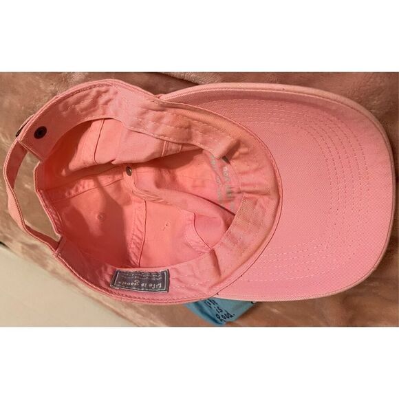 Life is Good Pink Daisy Hat with Blue Life is Good Neck Gaitor - Picture 7 of 8